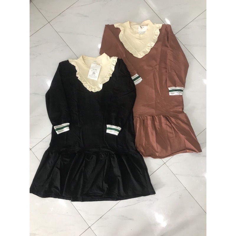 Váy đầm Bầu THU ĐÔNG thiết kế thời trang đuôi cá nhẹ nhàng, chất NỈ DA CA mềm mịn FRRSIZE cho MẸ BẦU mặc thoải mái