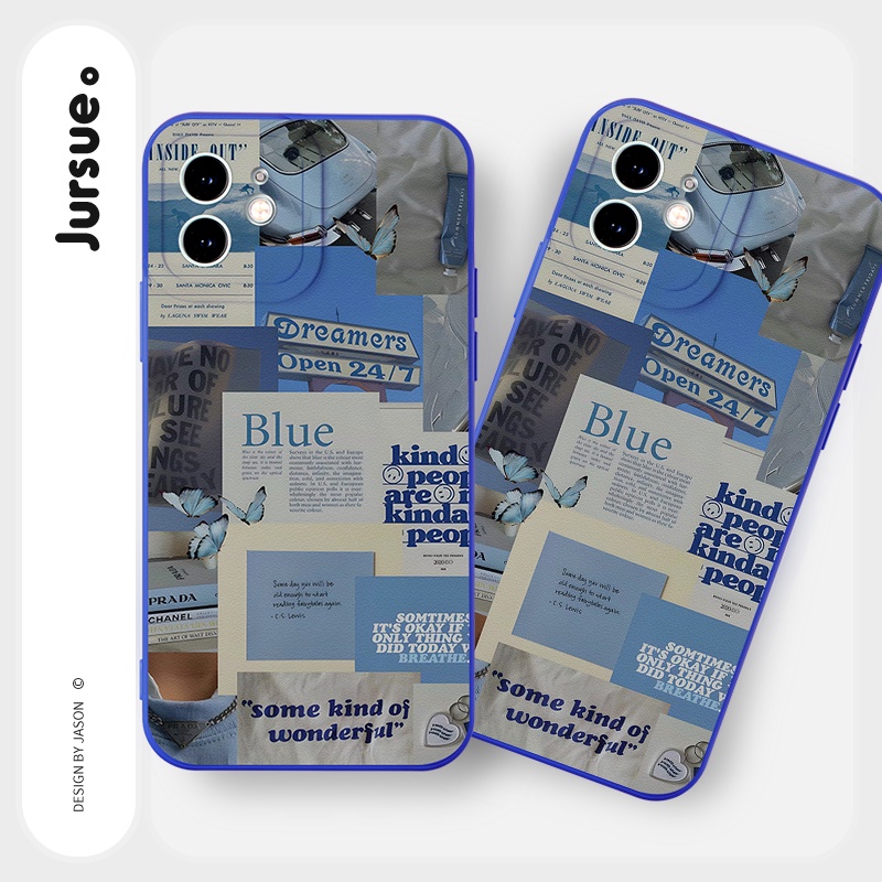 Ốp lưng JURSUE silicon mềm chống bẩn hình dễ thương đẹp cho iPhone 13 12 11 Pro Max SE 2020 X XR XS 8 7 ip 6S 6 Plus Y1925
