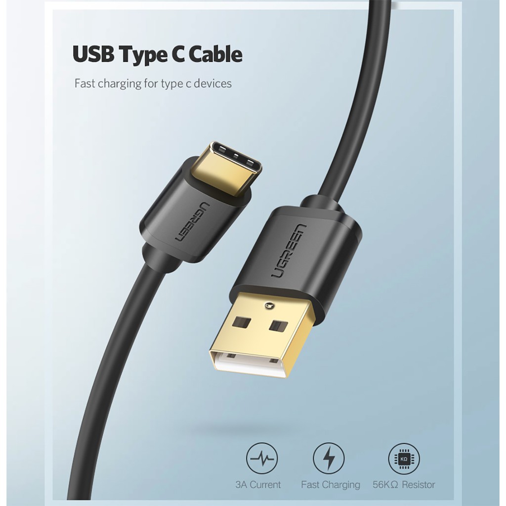 Cáp Sạc USB Type-C Cao Cấp UGREEN US141