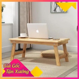 Bàn học gấp gọn đa năng chân xếp gỗ thông tự nhiên kích thước 40x60cm