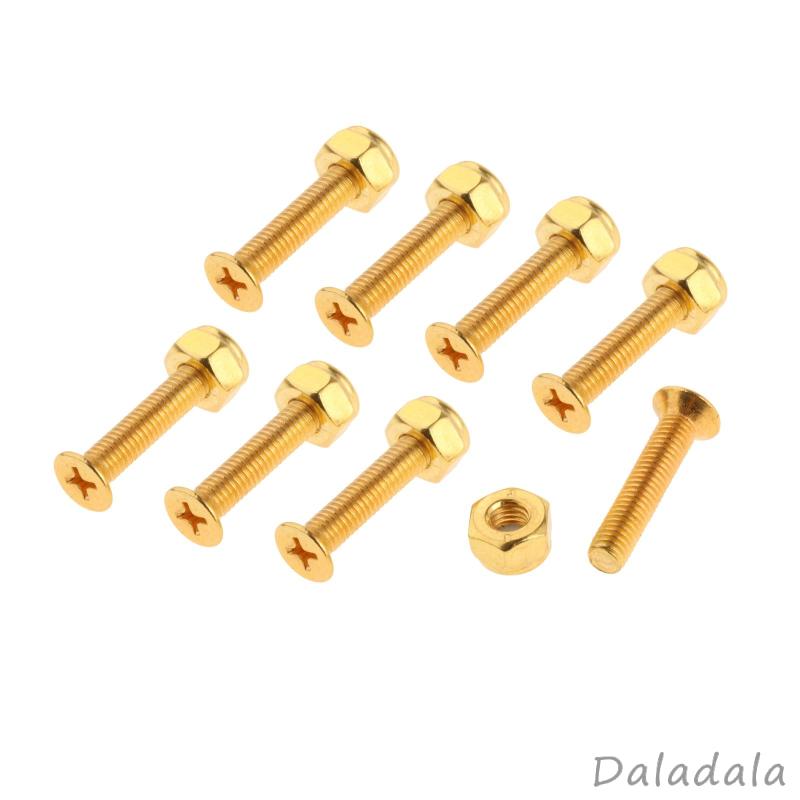 8x Longboard Skateboard Truck Wheel Installing Hardware Screws Nuts Bolts