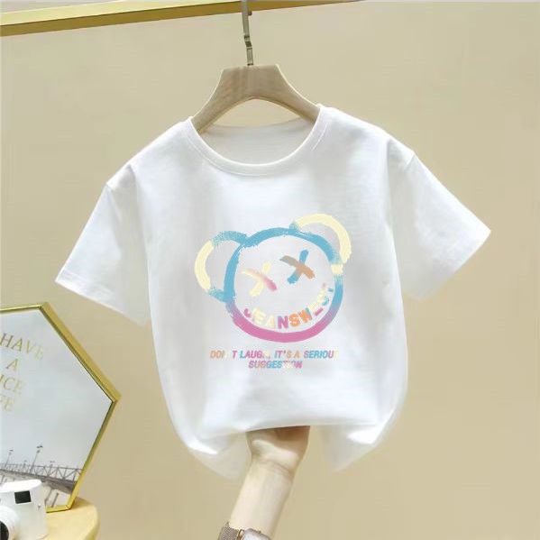 Áo Thun Cotton Tay Ngắn Thoải Mái Phong Cách Mới 2022 Cho Bé Gái