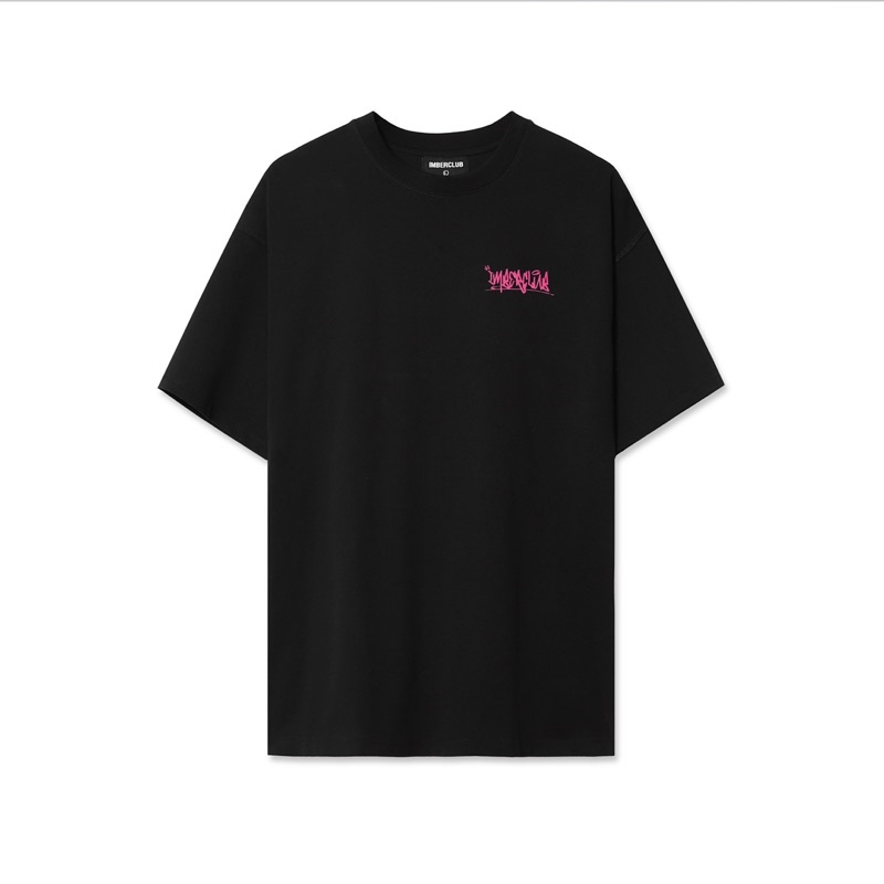 ÁO THUN GRAFFITY IMBER/ PINK IN BLACK