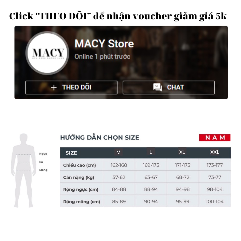 Áo khoác nam áo phao 5 lớp thời trang chất lượng cao Macy AD104