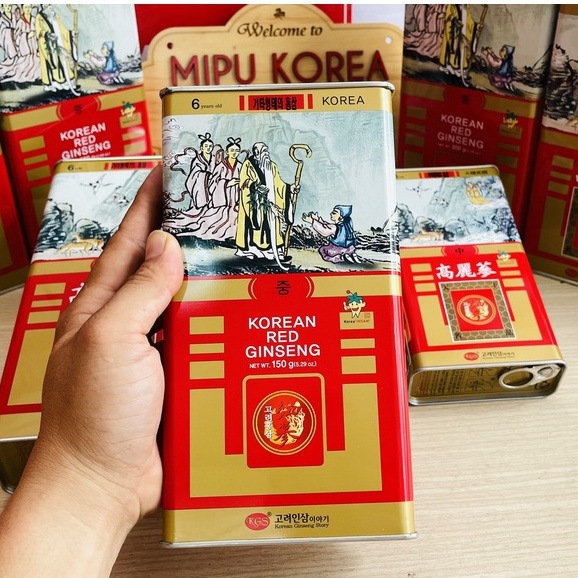 Hồng Sâm Củ Khô Hộp Thiết KGS Hàn Quốc 75g (6-8 củ)