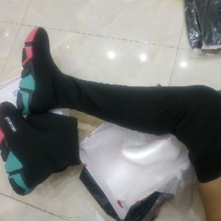 (Order) Giày bốt đùi nữ, boots len đơn giản cá tính