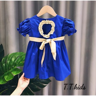 váy bé gái 2 màu xanh, đỏ