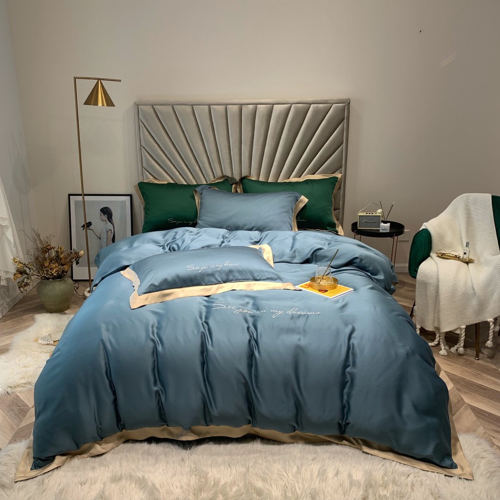Bộ chăn ga gối LỤA TENCEL 100S SEE YOU IN MY DREAM HOT mềm mịn giá rẻ