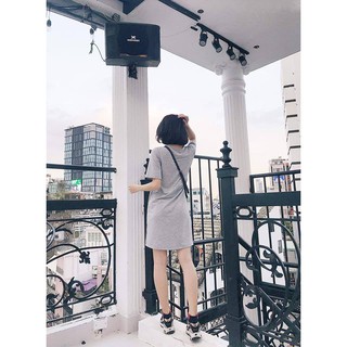 Đầm tay ngắn cổ tim - xẻ