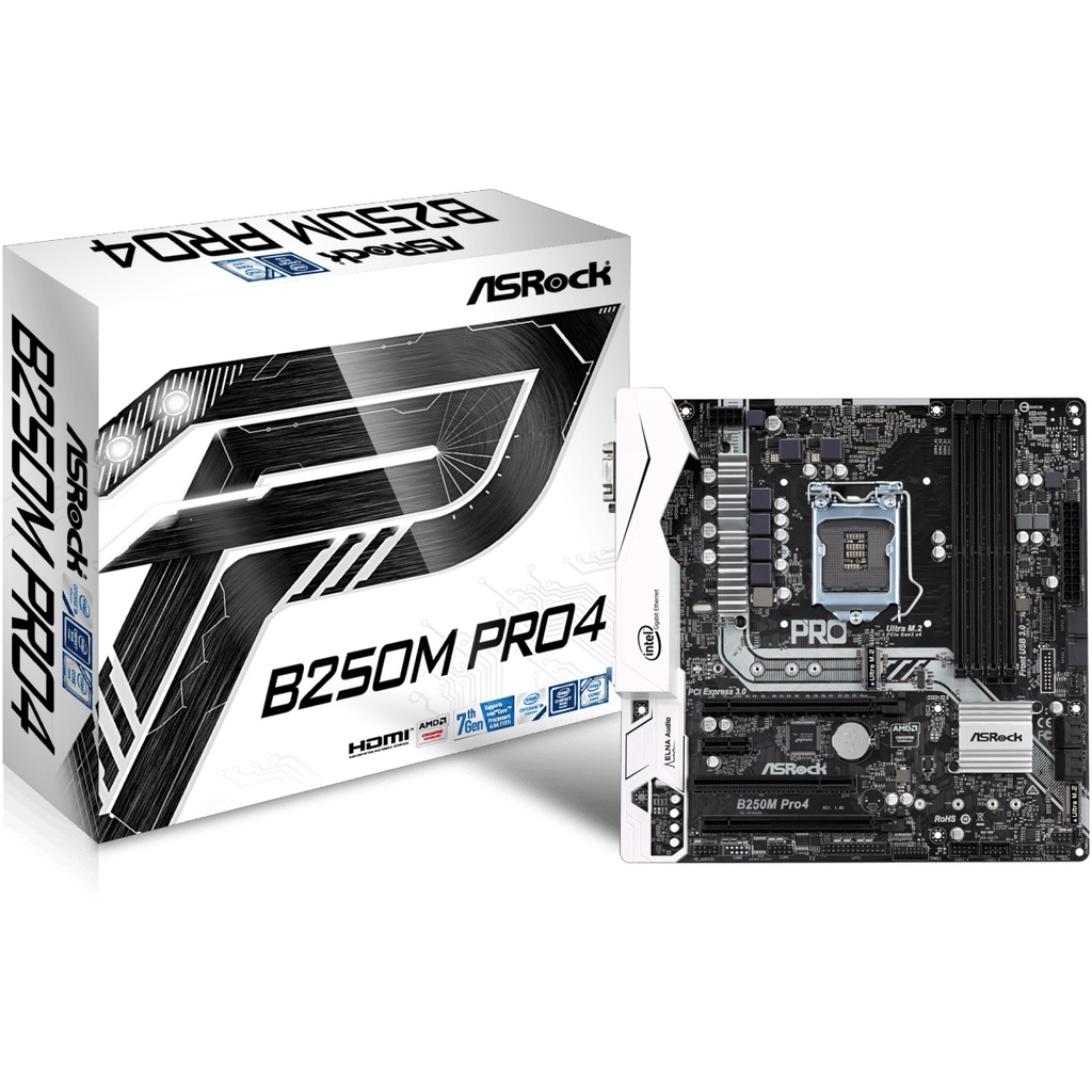 Chặn main ASROCK B250M PRO4 dùng nắp sau thùng máy