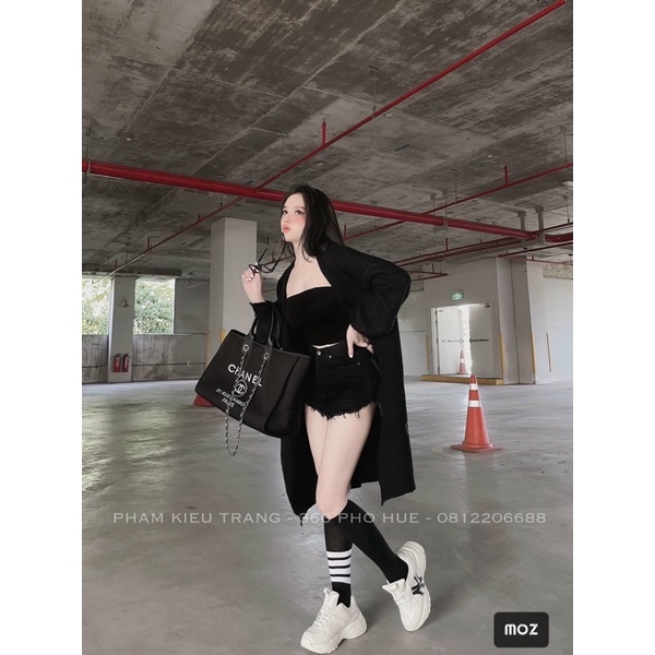 Áo cadigan len dáng dài phạm kiều trang | BigBuy360 - bigbuy360.vn