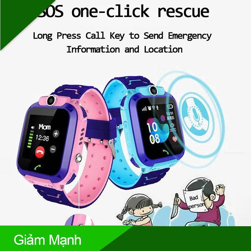 (Giảm Mạnh) Đồng Hồ Thông Minh Định Vị Q12 An Toàn Dành Cho Bé