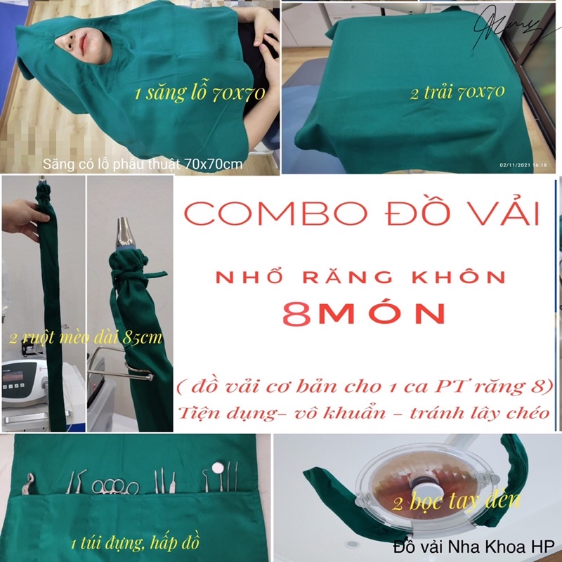 Combo đồ vải đầy đủ cho 1 ca phẫu thuật