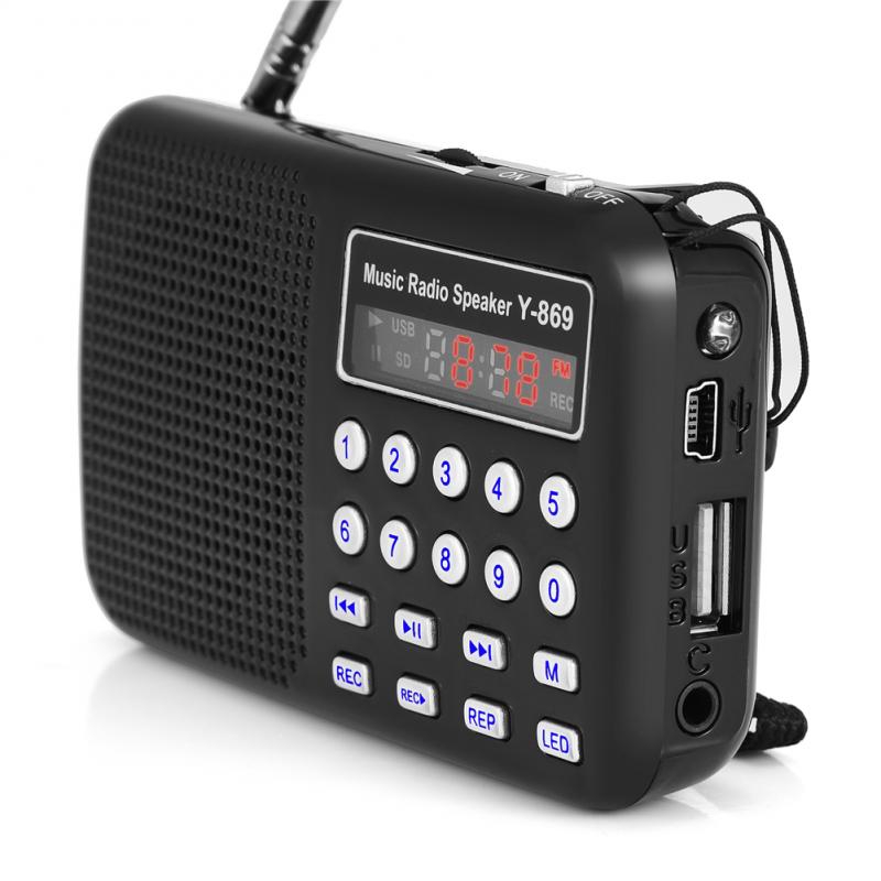 Loa mini tích hợp đèn LED hỗ trợ FM Radio TF USB