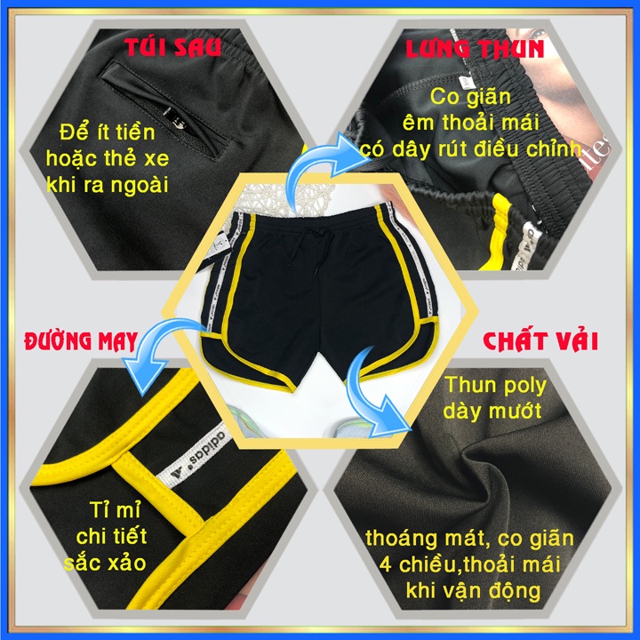 Quần đùi nữ mặc nhà thể thao đẹp cao cấp LT-01, Quần short nữ mặc nhà bigsize ống rộng, Quần đùi nữ shorts, quần short đ