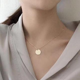 Dây Chuyền Mặt Hình Tròn Đơn Giản Phong Cách Hàn Quốc