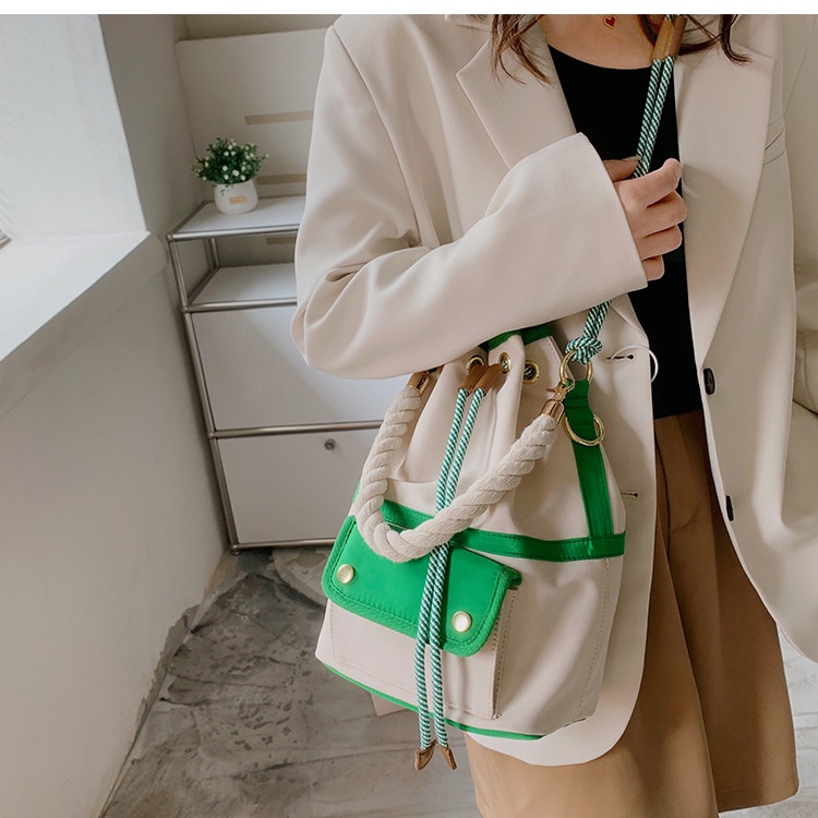 Túi Đeo Vai Màu Sắc Tương Phản Cỡ Lớn Thời Trang Cho Nữ