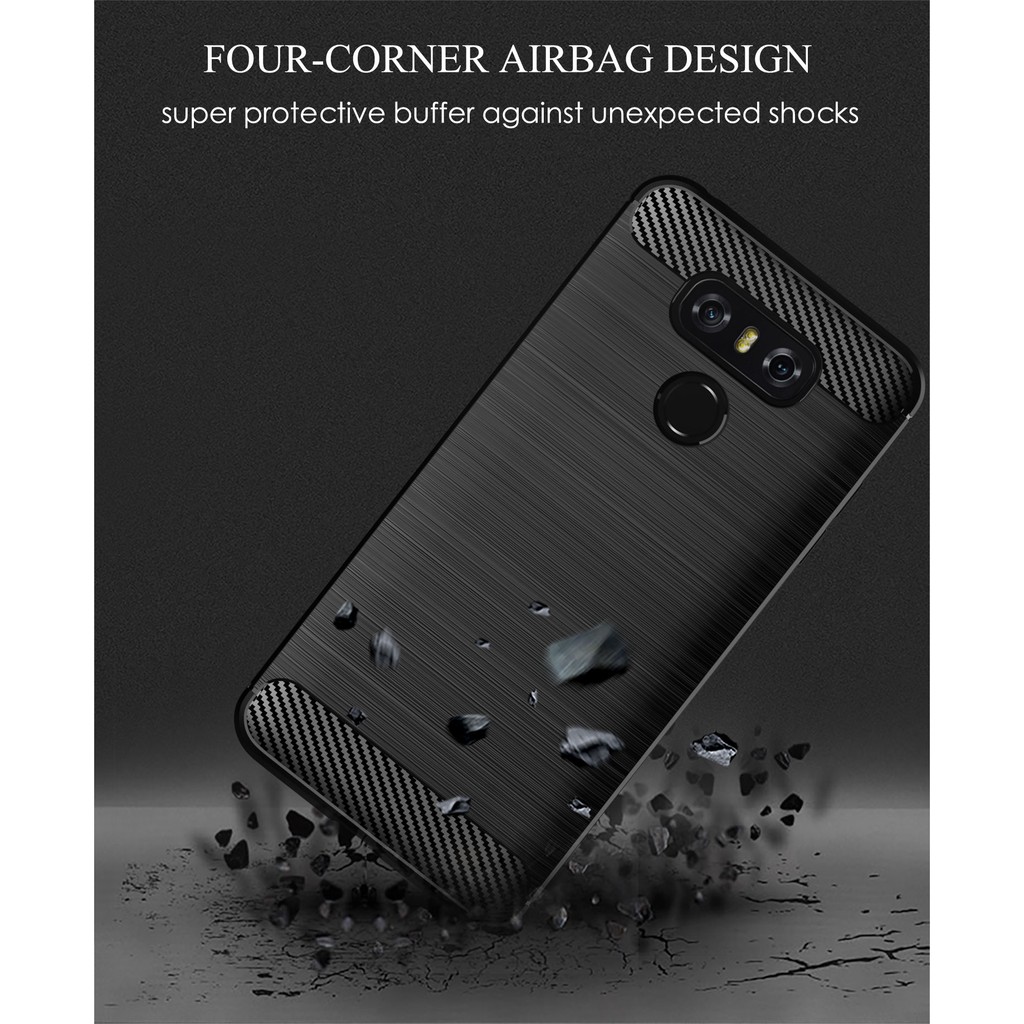 Ốp lưng LG G6 G7 G8 G8S V30 V40 V50 V60, Ốp silicon mềm Carbon phay xước chống sốc cho LG G6 G7 G8 G8S V30 V40 V50 V60