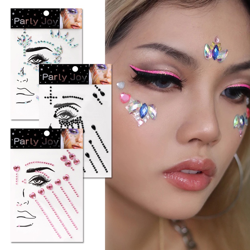 Đá 3D Lấp Lánh Tự Dính Trang Trí Mặt/Mắt Cá Tính
