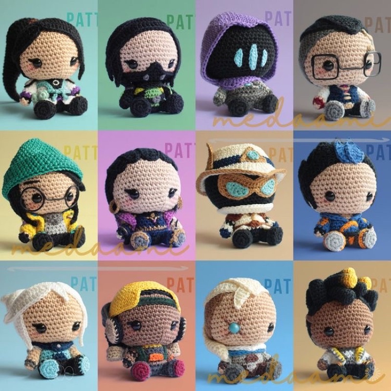 Mô hình nhân vật valorant len handmade