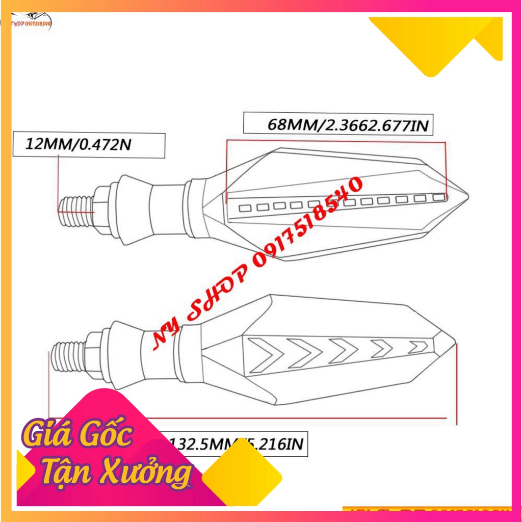 Đèn xi nhan Spirit Beast L17 nháy hiệu ứng AUDI nháy đuổi xương cá kiểu X1R (hàng loại 2) + cục chớp led điện tử  (