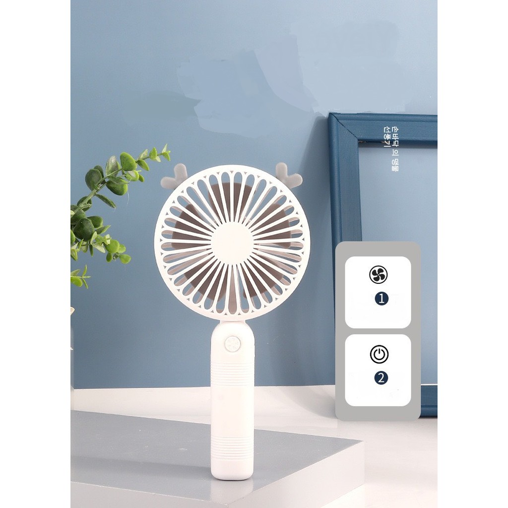 Quạt cầm tay Mini tích điện gập 90 độ mã G8800 hình tai thú | BigBuy360 - bigbuy360.vn