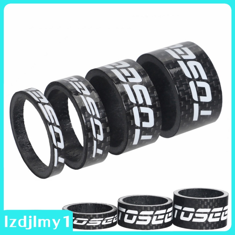Set 4 Vòng Đệm Cổ Xe Đạp MTB Bằng Sợi Carbon 3K