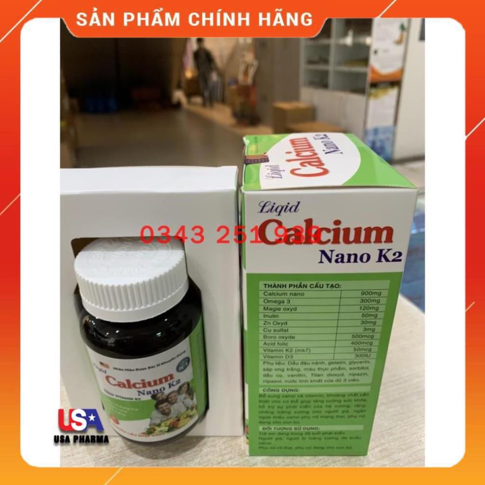 Liquid Calcium nano K2 bổ sung canxi và vitamin D3 trong cơ thể