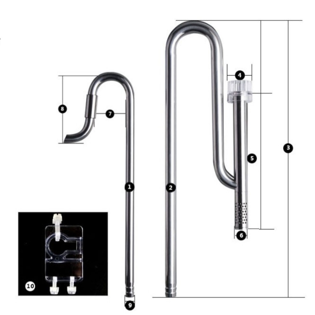 In out inox 304 mufan- Ống in out thủy sinh tốt nhất