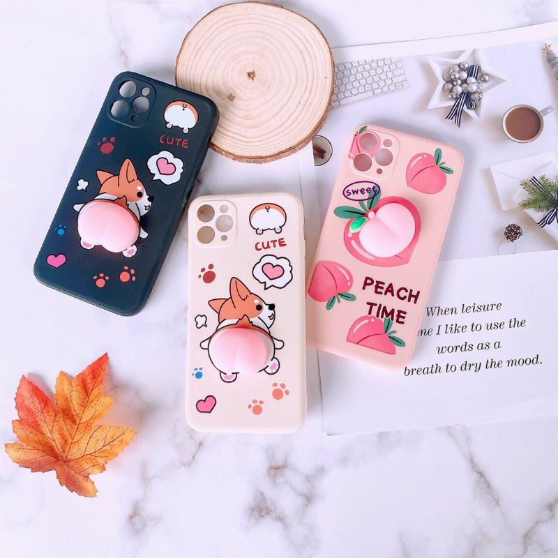 Ốp lưng OPPO mông tim cún cưng hình nổi , kiểu dáng cute độc lạ | BigBuy360 - bigbuy360.vn