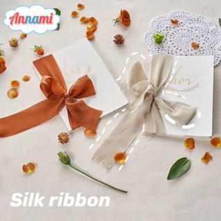 Cuộn Dây Ruy Băng Lụa Trang Trí Bó Hoa/Thẻ Tiệc Cưới DIY Nhiều Màu Sắc Xinh Xắn