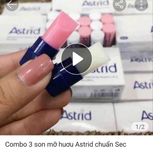 [CHÍNH HÃNG] Combo 3 Son dưỡng mỡ huơu Astrid chuẩn Sec