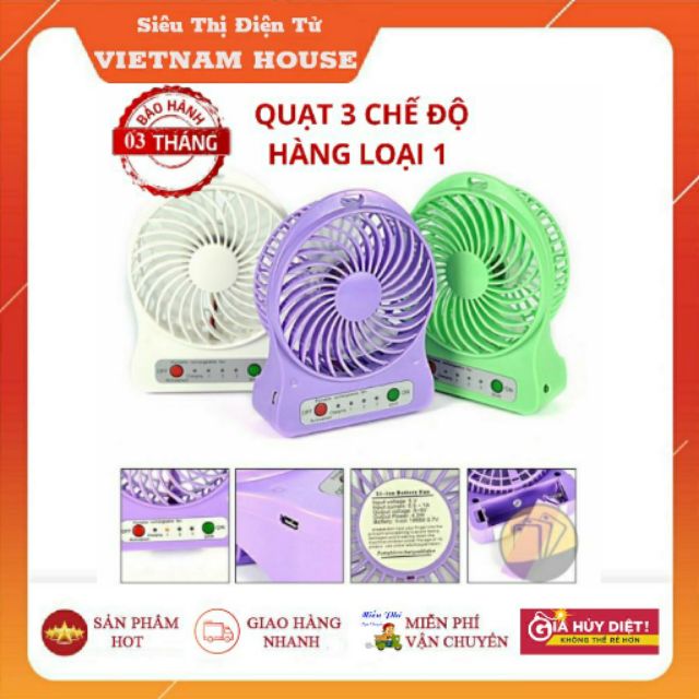 [HÀNG LOẠI 1]QUẠT SẠC MINI SIÊU TỐC 3 CHẾ ĐỘ CỰC MÁT.