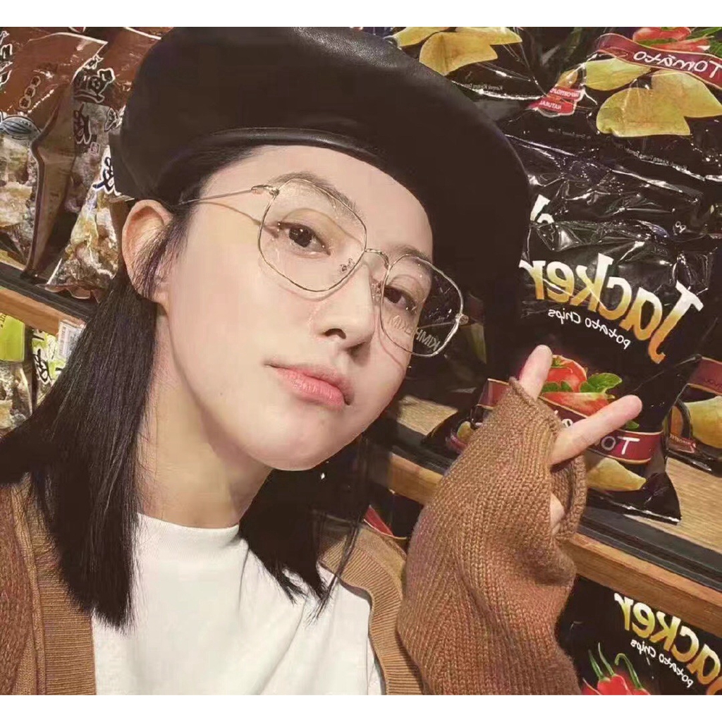 Mắt kính gọng kim loại phong cách thời trang dành cho nam và nữ