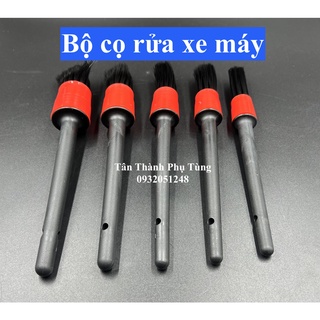 Bộ cọ, chổi rửa xe máy 5 cây