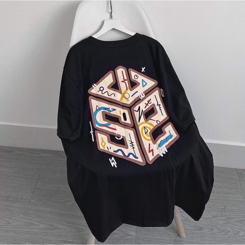 Áo Thun Tay Lỡ Unisex S.W.E XOẮN màu ĐEN/TRẮNG ♟/Nam nữ unisex/ Áo phông cổ tròn form rộng Jaystoree ❤️