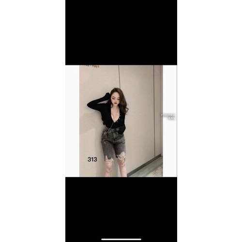 Quần ngố jeans rách