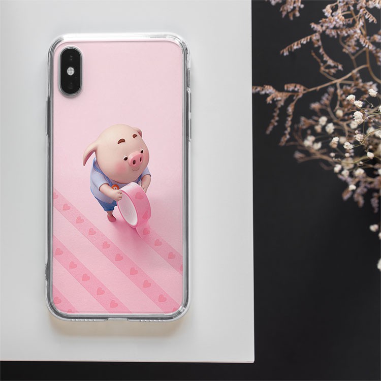 Ốp lưng màu hồng may mắn Iphone 7/7Plus/8/8Plus/X/Xs/Xs Max/11/11 Promax/12/12 Promax PIG20210041