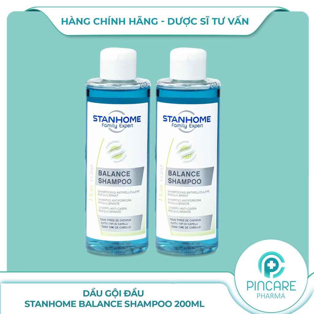 Dầu gội đầu Stanhome Balance Shampoo 200ml - Dầu Gội Làm Sạch Và Ngăn Ngừa Gàu - Hàng chính hãng - Nhà thuốc Pincare