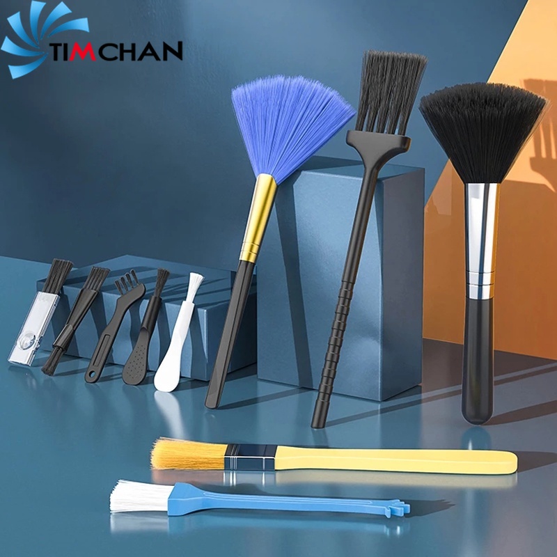 Bộ 10 Bàn Chải Nhỏ Làm Sạch Bàn Phím Máy Tính / Xe Hơi Chống Tĩnh Điện