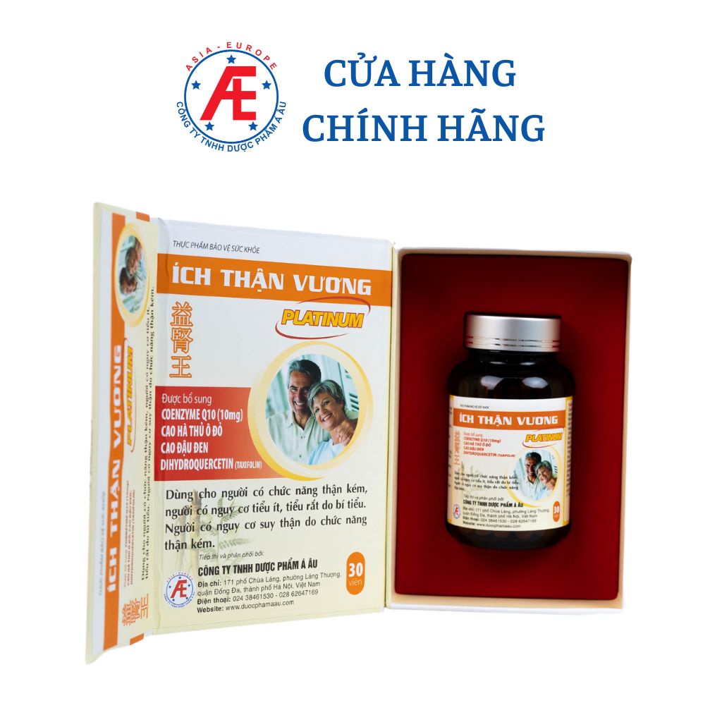 Ích thận vương Platinum hỗ trợ tăng cường chức năng thận hộp 30 viên DƯỢC PHẨM Á ÂU