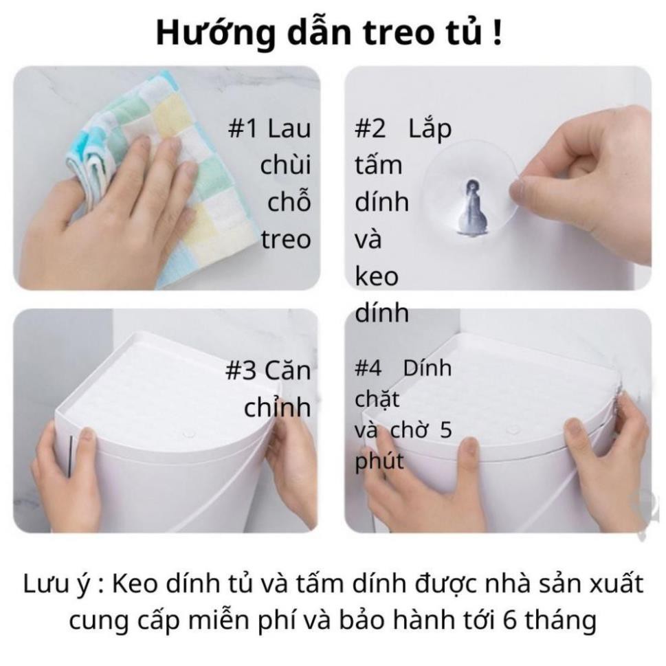 Tủ nhựa mini đa năng xoay 360 độ ,kệ đựng mĩ phẩm, thiết bị gian bếp chống bụi,chống nược tiện lợi.