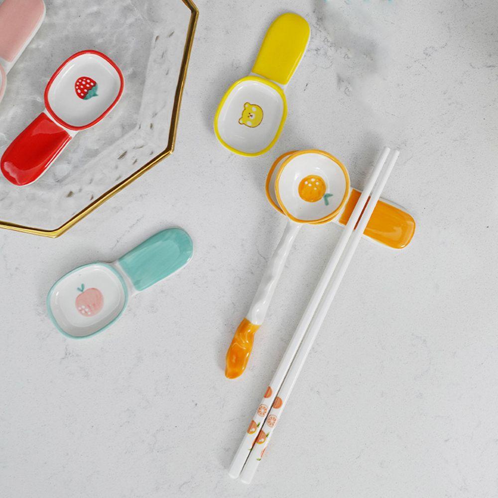 LANFY Creative Chopsticks Holder Cartoon Cutlery Stand Chopsticks Pillow Cute Ceramic Homeliving Storage Tool Spoon Fork Rest
