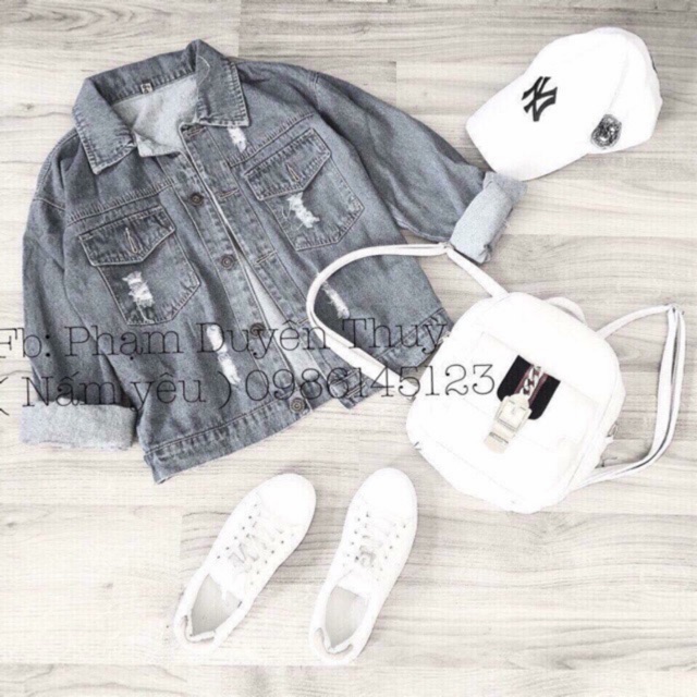 Áo khoác jean nữ thời trang_