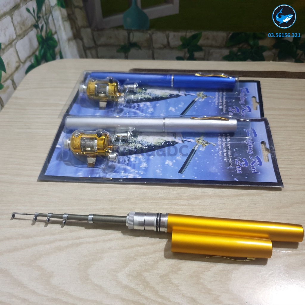 Bộ Cần Câu Cá Mimi Hình Cây Bút kèm Máy Ngang