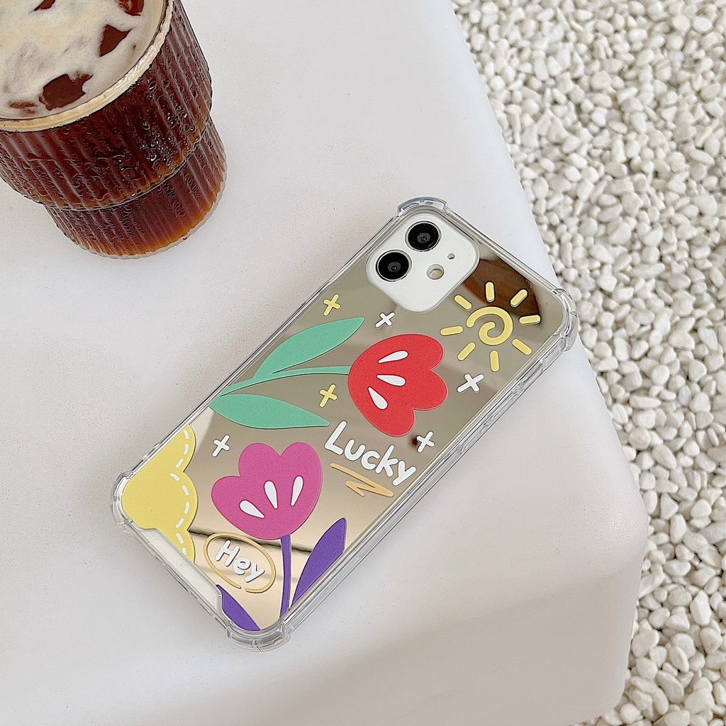 Ốp lưng iphone Ốp Điện Thoại TPU silicone Mặt Gương Thời Trang Cho iPhone 11 pro max X Xr Xs max 7 8 Plus 13 12 pro max Dinuo case