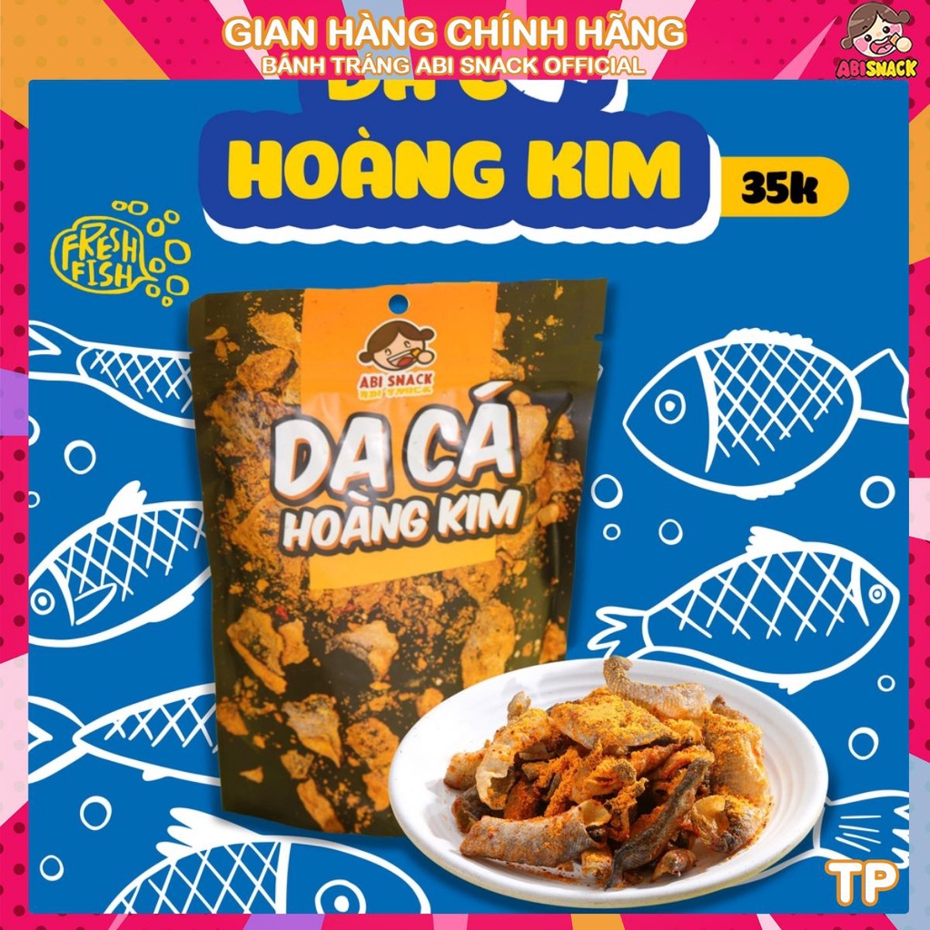 Da Cá Hoàng Kim abi chiên giòn sốt trứng muối túi zip gói 90g thực phẩm và đồ uống gói 70g