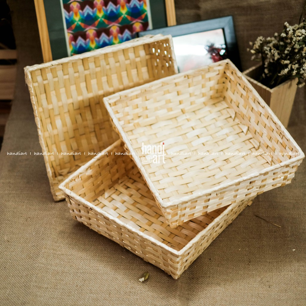 Khay tre gói quà, Khay mây tre