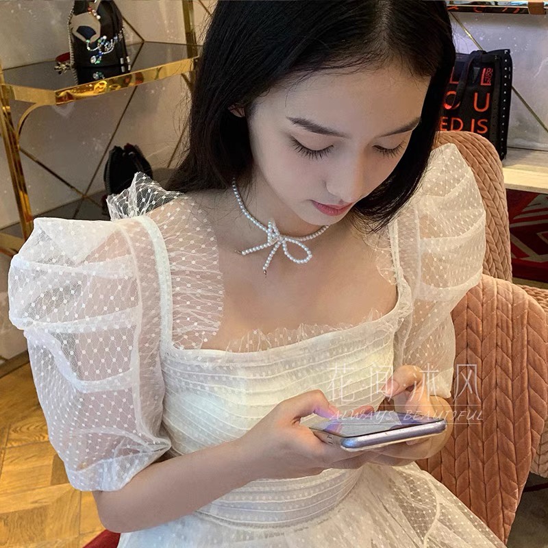 Choker Vòng Cổ Hàn Quốc Thanh Lịch Hình Nơ Siêu Xinh Mainia Shop