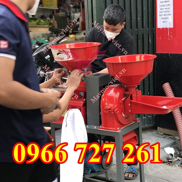 Máy xay sát lúa gạo liên hoàn mini moto 3kw đa chức năng VM XG4CN